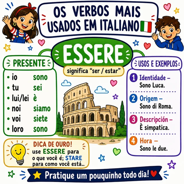 Mapa mental: verbo ESSERE